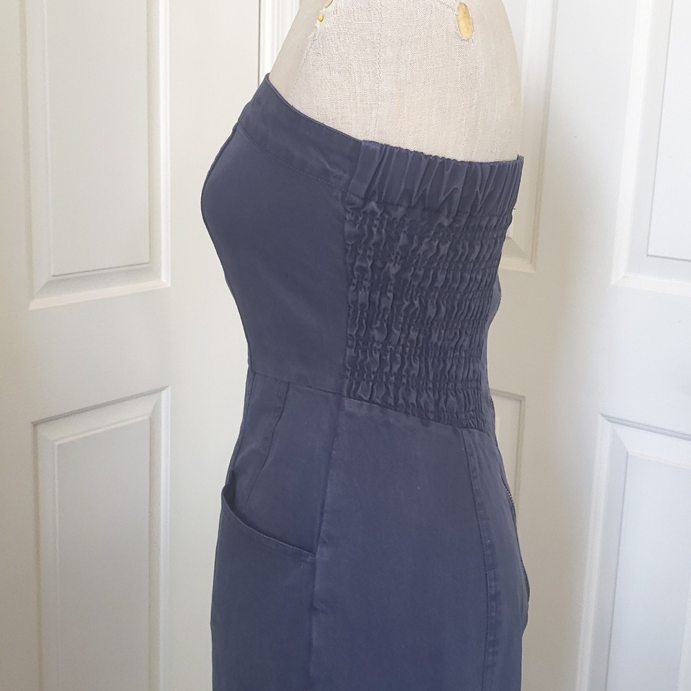 YOUNG FABULOUS & BROKE Taylor Tube Dress Strapless Maxi Dark Blue - Picture 10 of 14